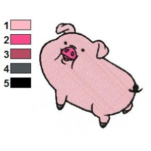 Gravity Falls Waddles Embroidery Design